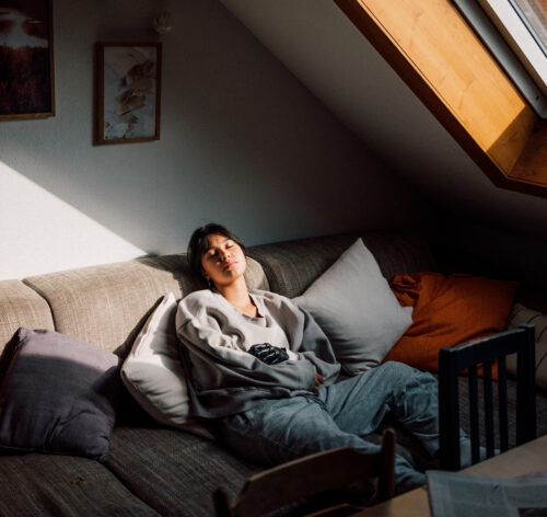 Young woman processing her relationship and trying to lift the weight of what she's been going through