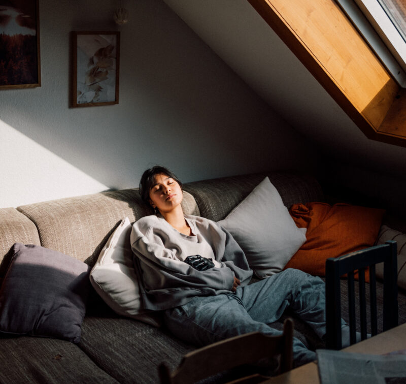 Young woman processing her relationship and trying to lift the weight of what she's been going through