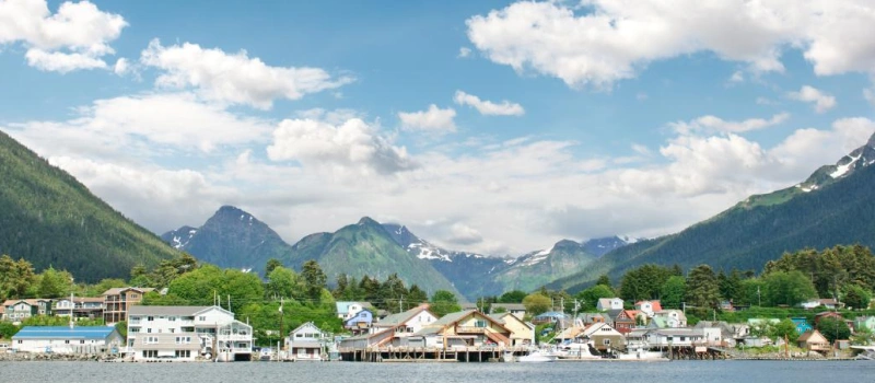 city in Alaska nestled in the mountains