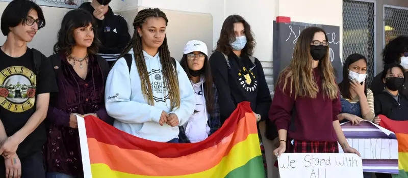 LGBTQIA youth marching for equal rights