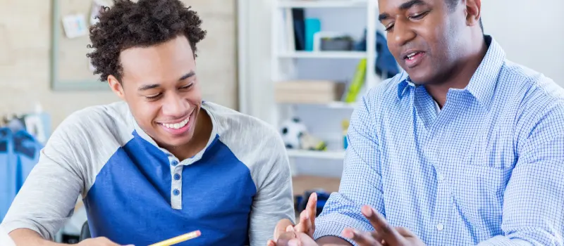 A young man and his father collaborate on a plan to help him stop avoiding school