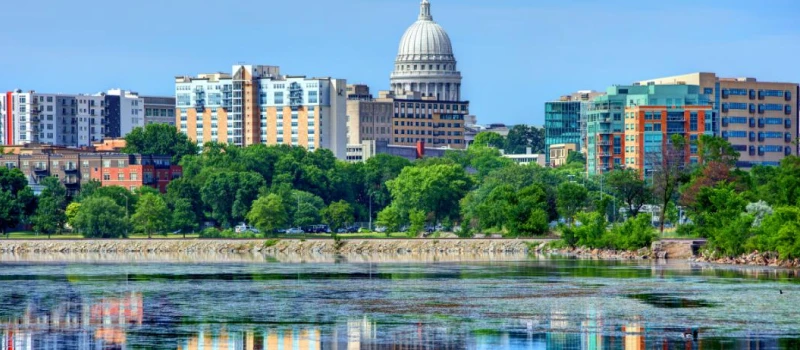 A view of Madison across the water.