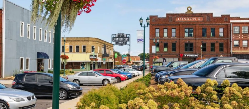 A scene from downtown Johnson City.