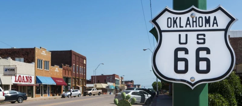 US Route 66 in Oklahoma.