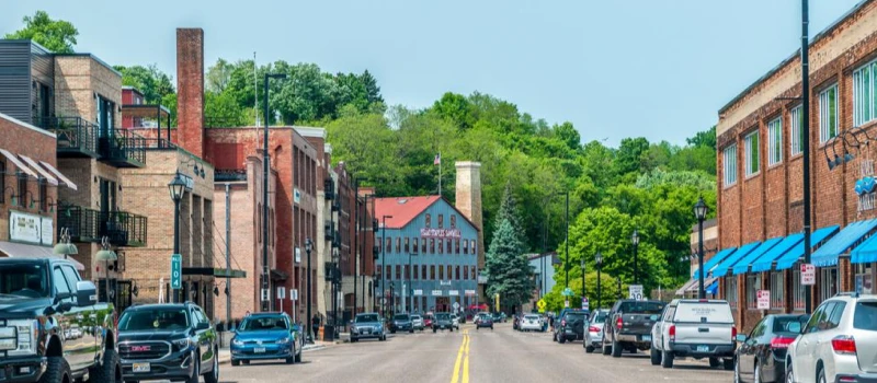 A street view of downtown Stillwater.