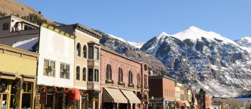 Mountain views in downtown Telluride.