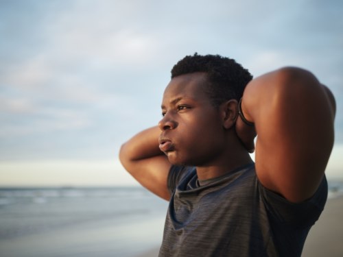 A young man struggling with anxiety is isolating by himself