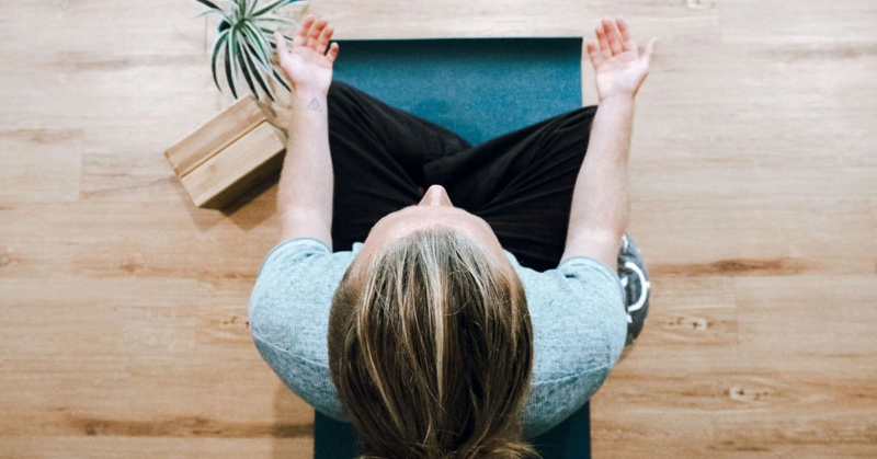 Woman meditating