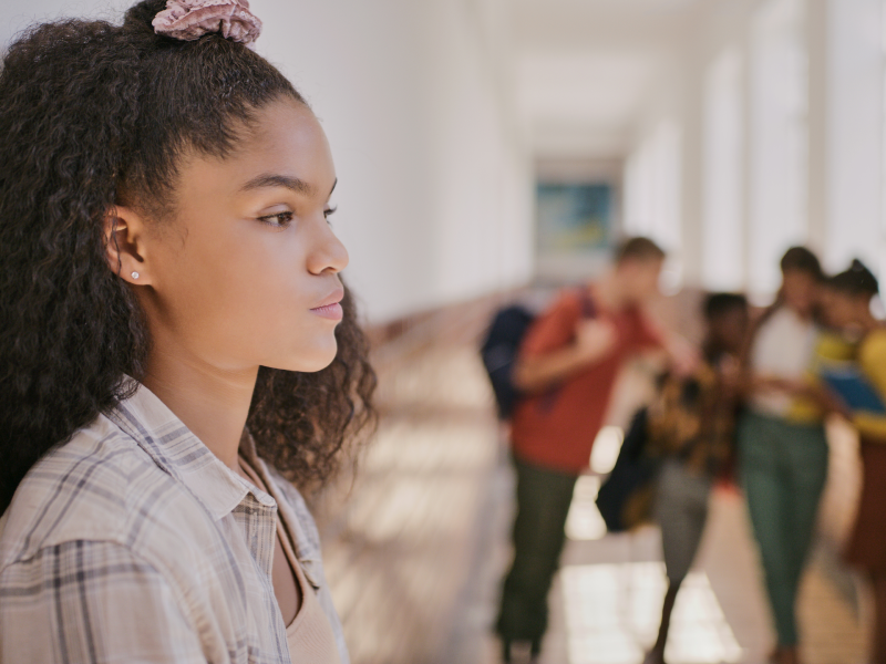 Young teen girl contemplates the youth mental health crisis