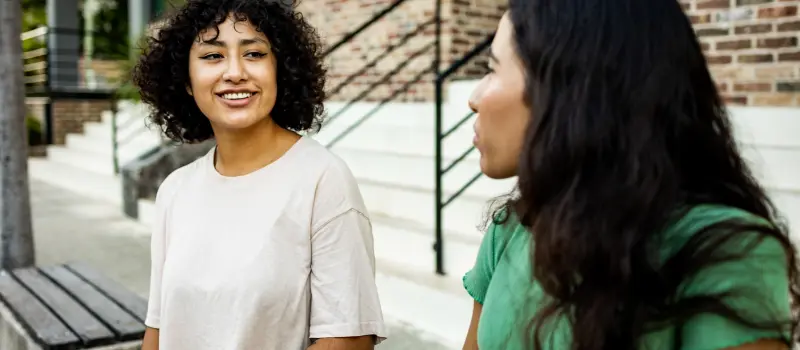 Friends using the FAST framework while chatting