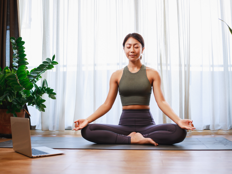 Woman meditating