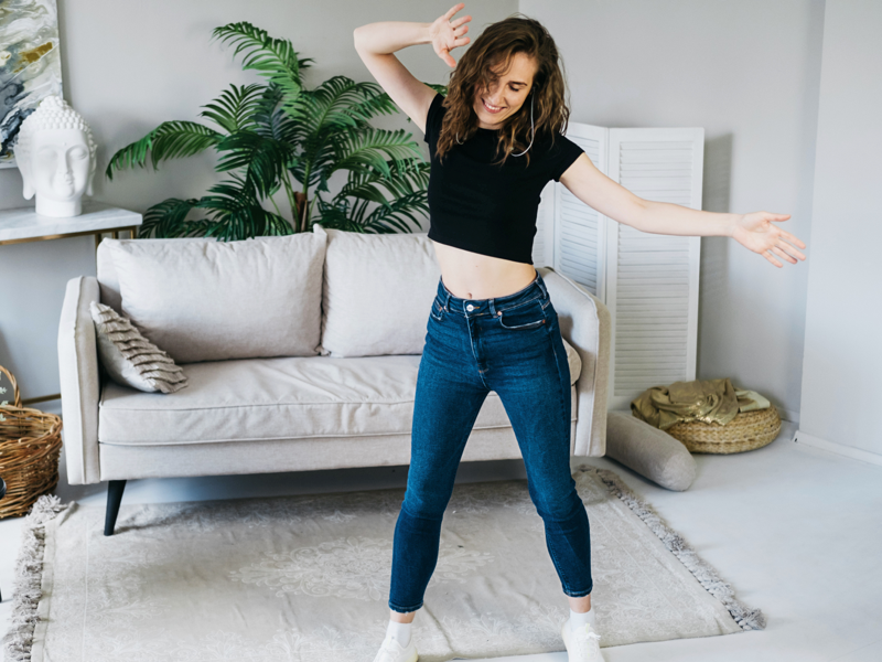 Woman participating in dance therapy