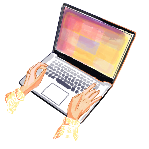 Illustration of laptop