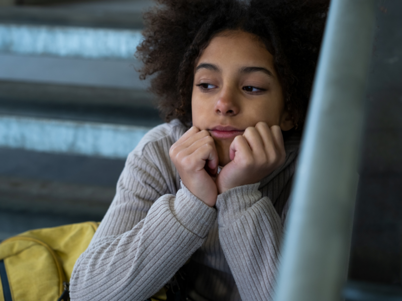 A teenage girl is an empath and may have more anxiety.