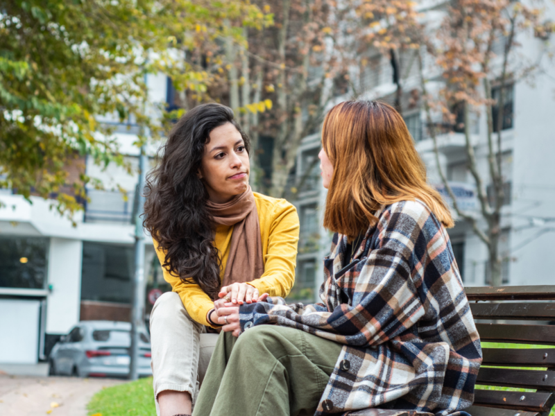A young woman learns what not to say to her friend who has anxiety.