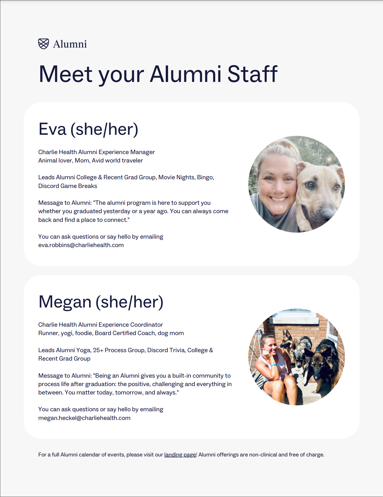 Alumni Staff Name and Pictures