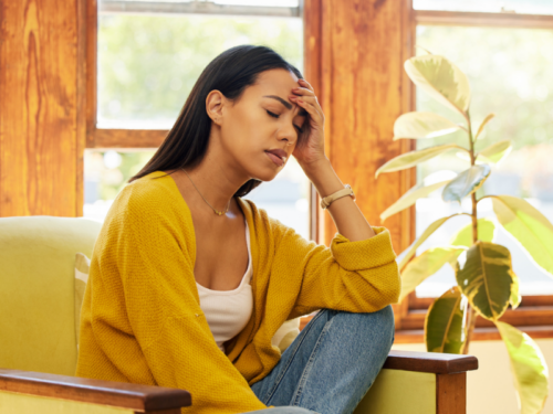 A young woman feels like life is so hard.