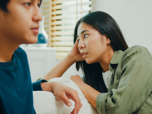 A young woman is learning how to heal from relationship trauma.