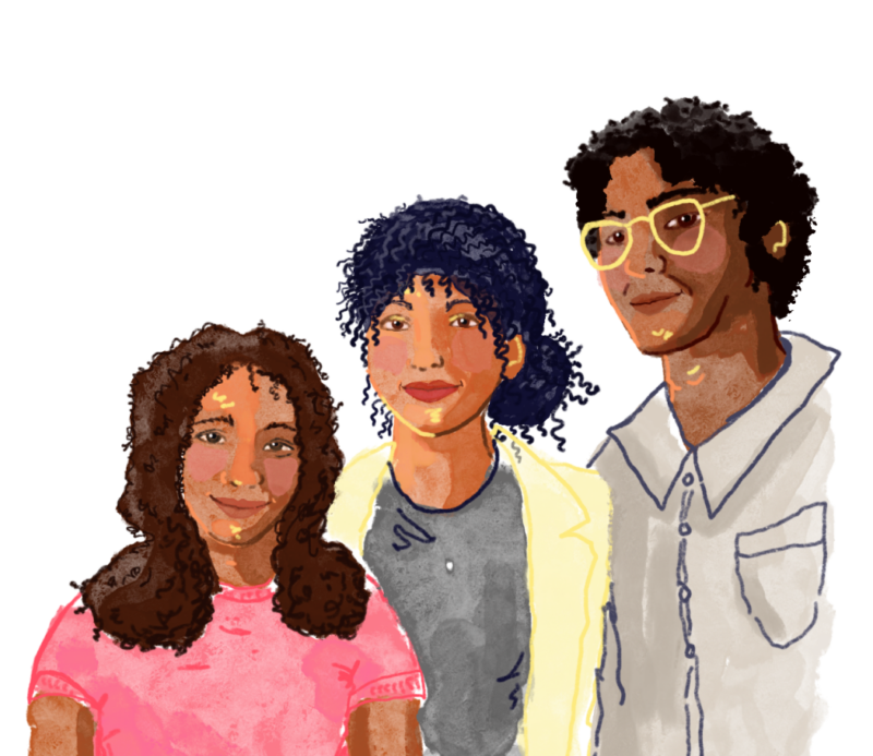 Illustration of family members