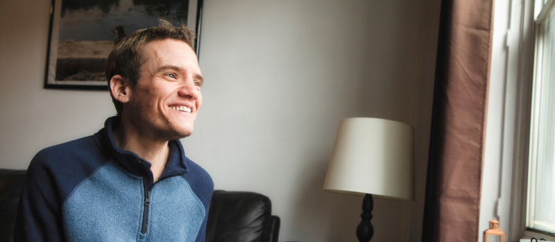 A young man experiencing a quarter-life crisis is embracing change.