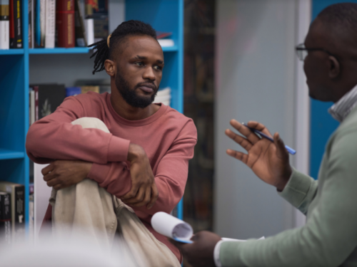 A man is in therapy to treat ADHD and bipolar together.