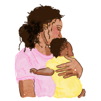 Illustration of family mother child
