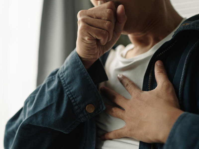 A man experiences chest pain that he thinks is from anxiety.