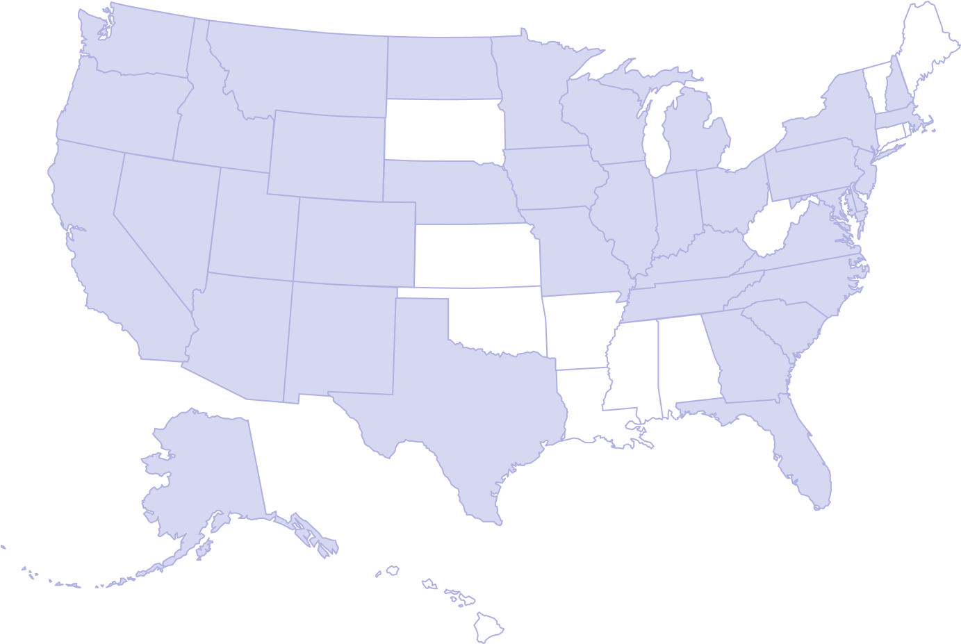Map of states with Charlie Health coverage
