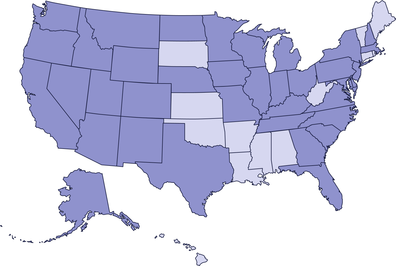 Illustration of Charlie Health covered states