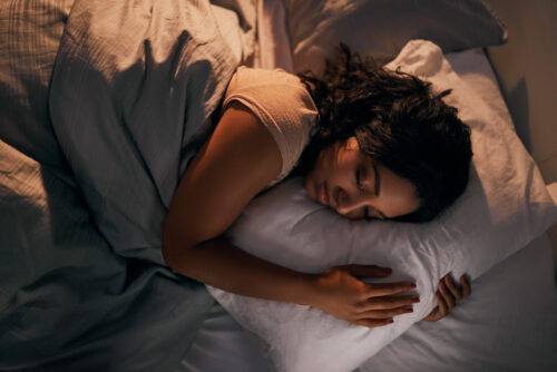 Sleeping through the night after doing her exercises for sleep.