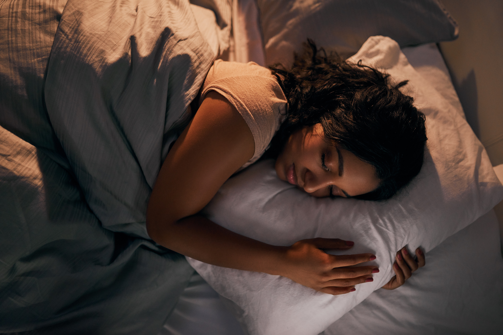 Sleeping through the night after doing her exercises for sleep.