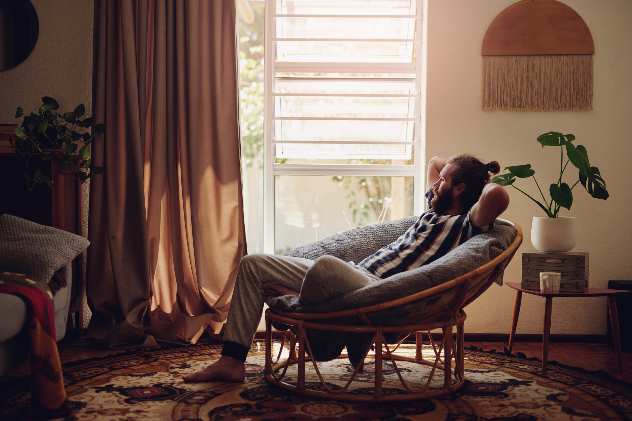 Man reflecting on his recovery process