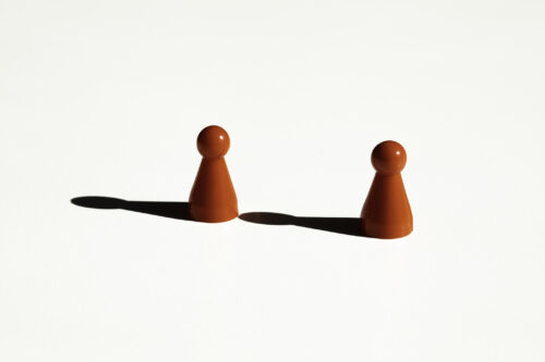 Two identical pieces representing a duo
