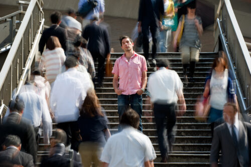Man able to be in loud and crowded places without the fear of auditory hallucinations